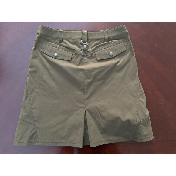 Athleta Take a Hike Casual Travel Skirt Faux Skort in Green Size 8 - Picture 3 of 11